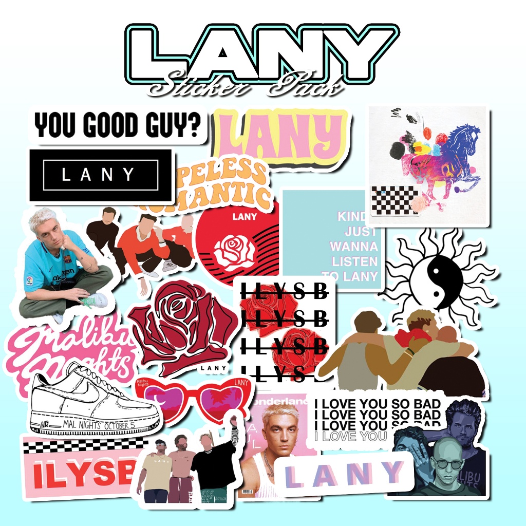 Jual 22pcs Sticker LANY Aesthetic Pack | Stiker Tahan Air Anti Luntur ...