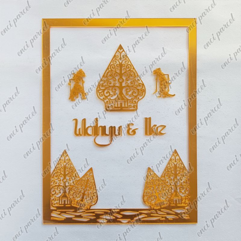 Jual kode 218 dekorasi hiasan mahar frame gunungan double kanan kiri ...