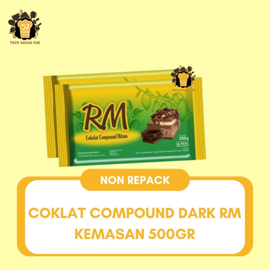 Jual RM DARK COKLAT COMPOUND RM DARK 250 GR DAN 500 GR | Shopee Indonesia