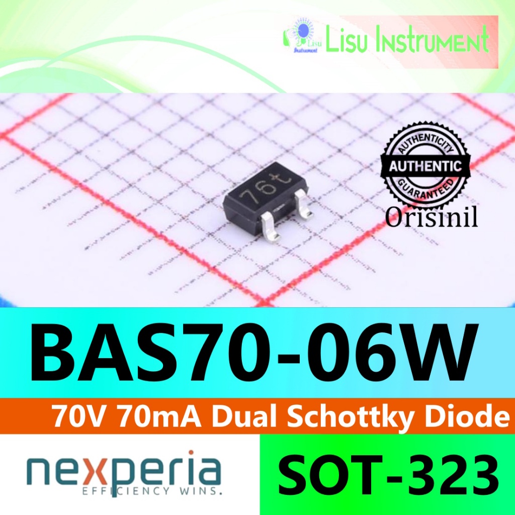 Jual BAS70-06W 70V 70mA Dual Schottky Diode 76 76t BAS70 SOT-323 ...