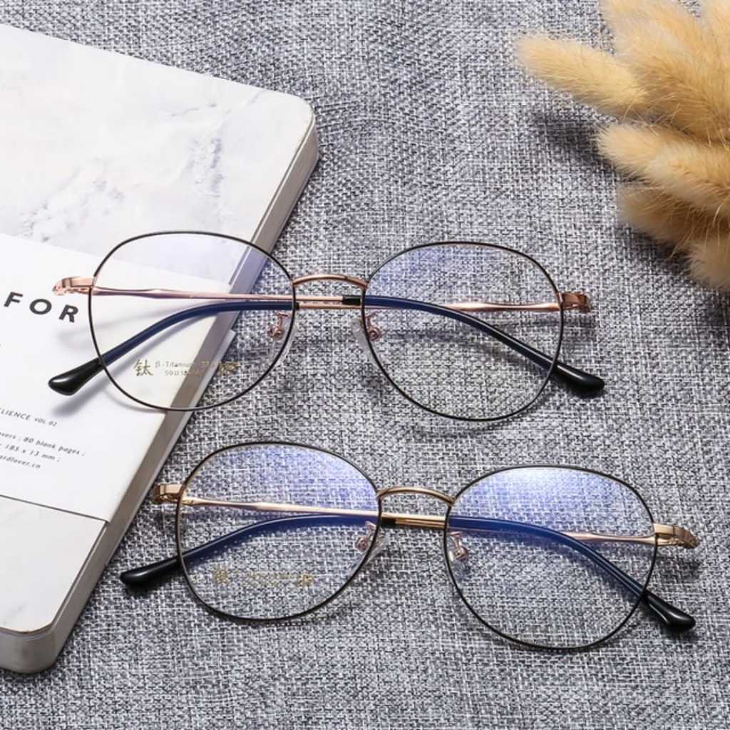 Jual ( KM - OVAL BESI ) kacamata oval frame besi | Shopee Indonesia