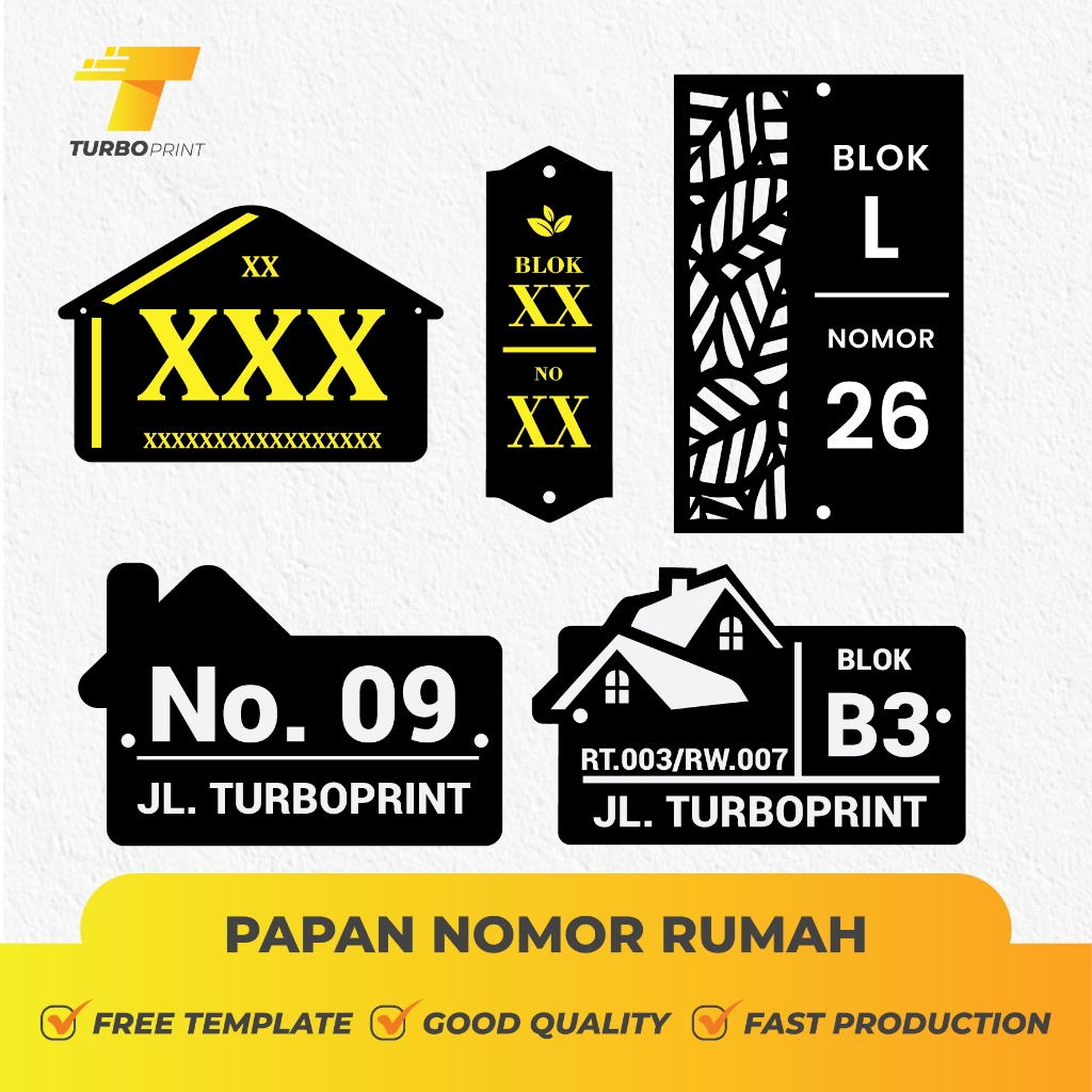 Jual PAPAN TANDA NOMOR RUMAH / SIGN NO ALAMAT PLANG RUMAH BESAR ...