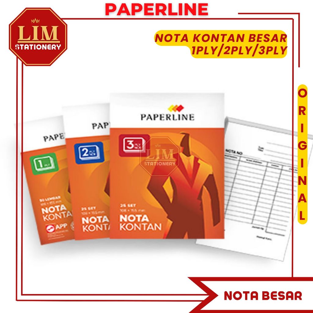Jual (10PCS) Nota Kontan BESAR 1PLY/2PLY/3PLY 160x210mm PAPERLINE ...