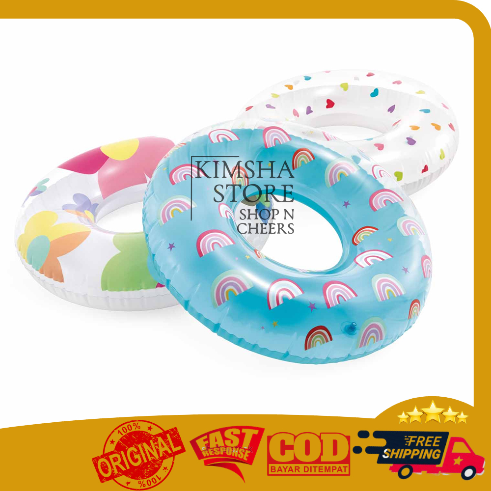 Jual Intex Swim Ring Magic Tube Heart Flower Rainbow Cloud 81cm ...