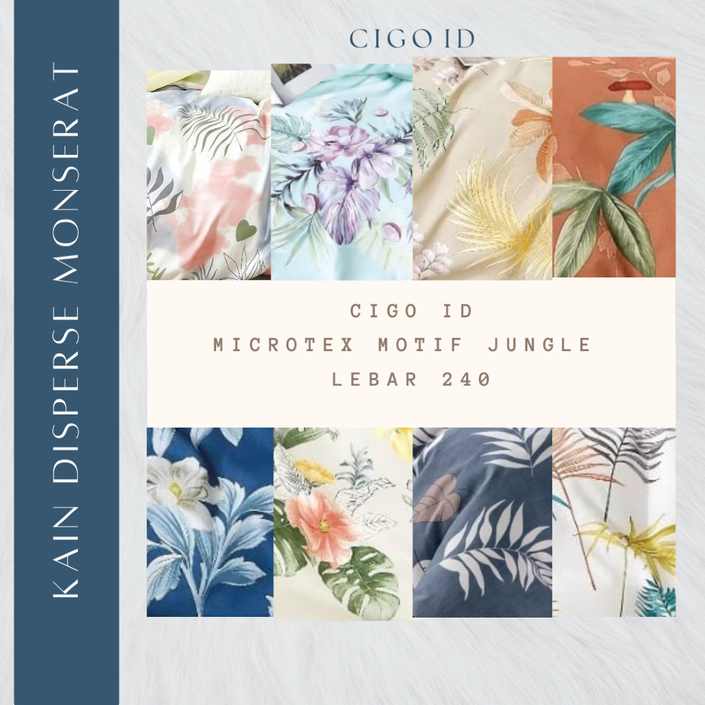 Jual CIGO - Kain Microtex Katun Disperse Motif Janda Bolong Jungle ...