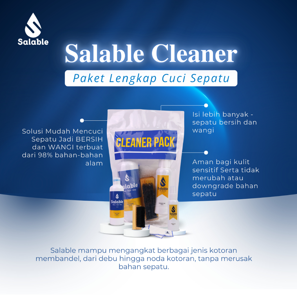 Jual Salable Cleaner Pack - Pembersih Sepatu Komplit Shoe Cleaner ...