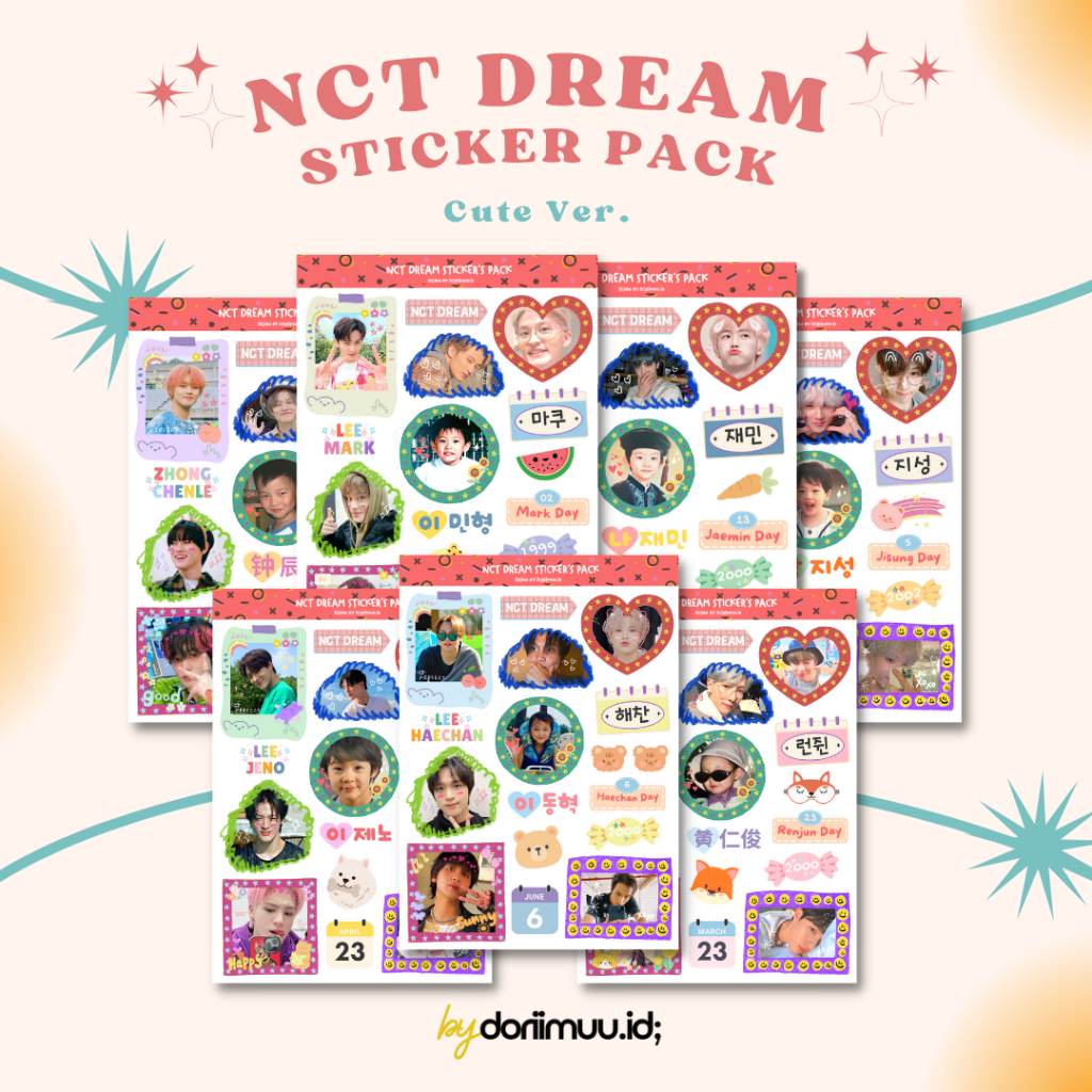 Jual NCT DREAM STICKER PACK Cute Ver. (No Cutting) | Shopee Indonesia