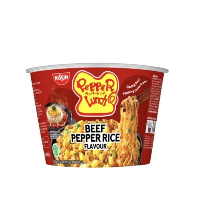 Jual Nissin Pepper Lunch Beef Pepper Rice Flavor Instant Noodle Mie ...