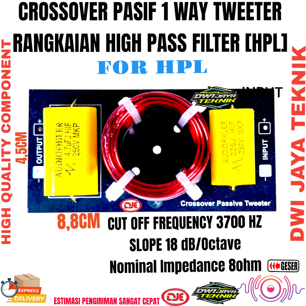 Jual Crossover Pasif Tweeter HPL Character Pedas Tweeter DJE.01 ...