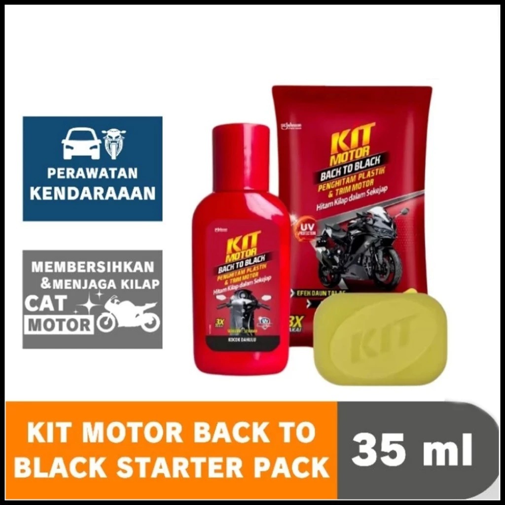 Jual KIT Motor Back To Black Starter Pack 35ml + Sponge Accesories ...