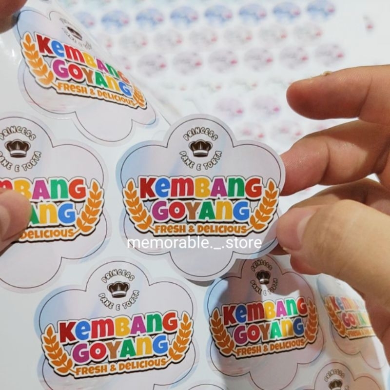Jual Stiker Custom Roti Anti Air Label Nama Makanan Murah Bakery Bread ...