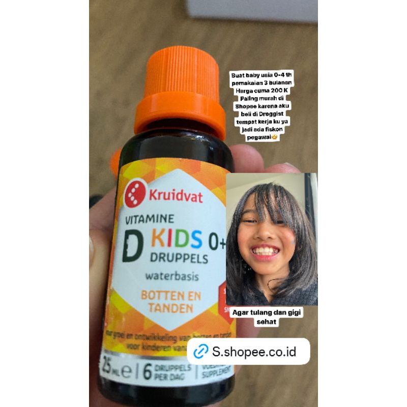 Jual VITAMIN D3 KIDS KRUIDVAT TETES/CAIR 25ml - Suplemen Makanan Untuk ...