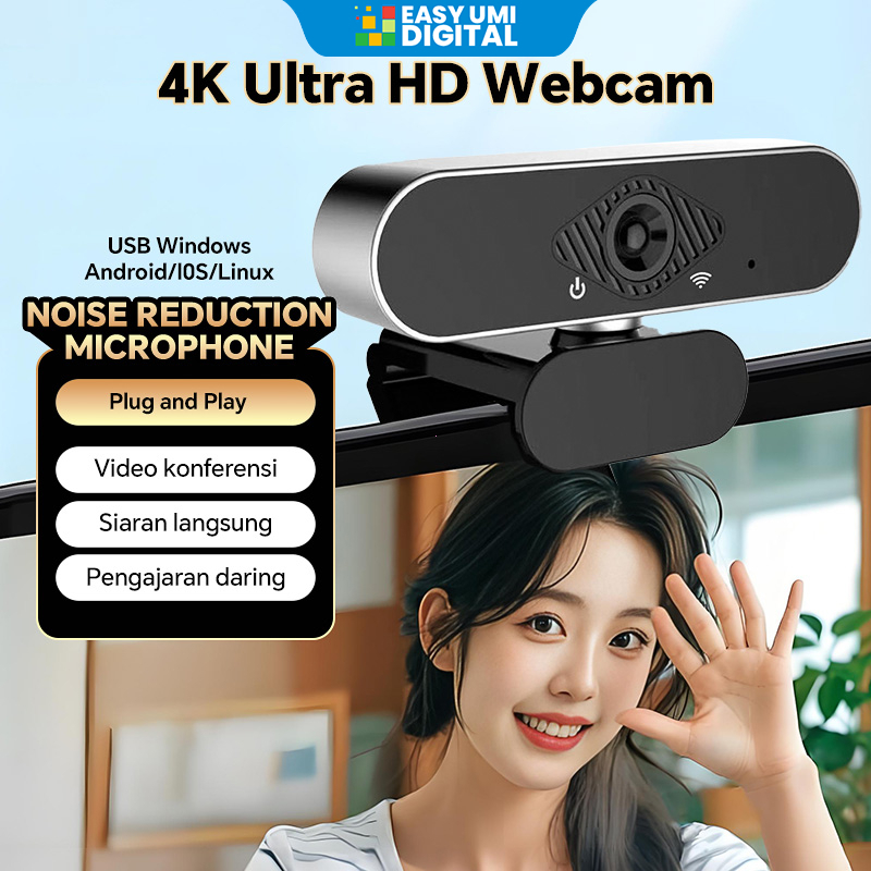 Jual Webcam PC 4K 1080P full HD with Mic USB Kamera/Camera Webcast Live ...