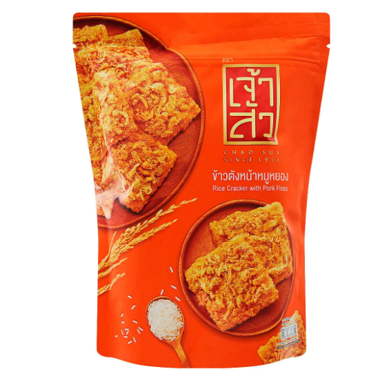 Jual Chao Sua Khao Tang rice cracker with pork 80gr | Thailand Snack ...