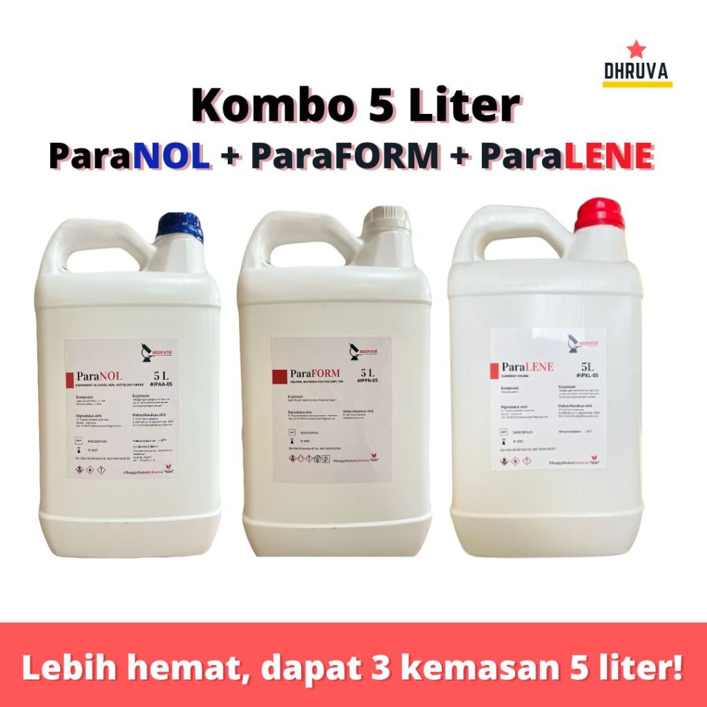 Jual Alkohol Absolut 5 Liter Histologi Grade Indopath ParaNOL Sudah AKD ...