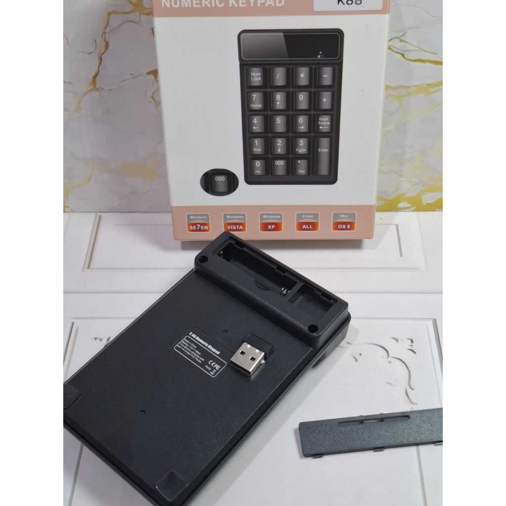Jual Keyboard angka gaming numeric keypad number pad numpad USB 2.4ghz ...