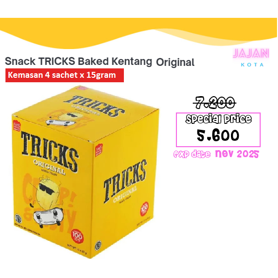 Jual Snack TRICKS Baked Kentang Original TRICKS Sour Cream & Onion 1 ...