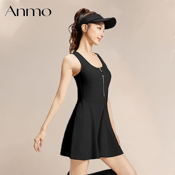 Jual ANMO-olahraga ritsleting satu potong untuk mencegah paparan, gaun ...