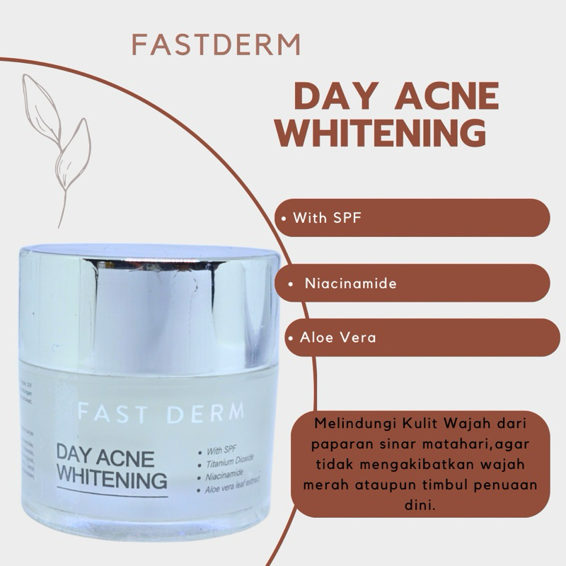 Jual FASTDERM DAY ACNE WHITENING CREAM SIANG ACNE | Shopee Indonesia