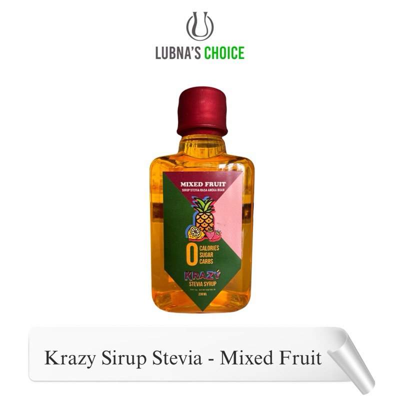 Jual KRAZY Stevia Sirup Diet - Rasa Mix Fruit | Shopee Indonesia