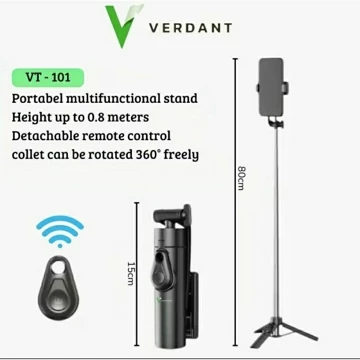 Tongsis Tripod Selfie Stick Bluetooth ORGINAL VERDANT Super Mini 80CM Gampang Di Bawa Kemana