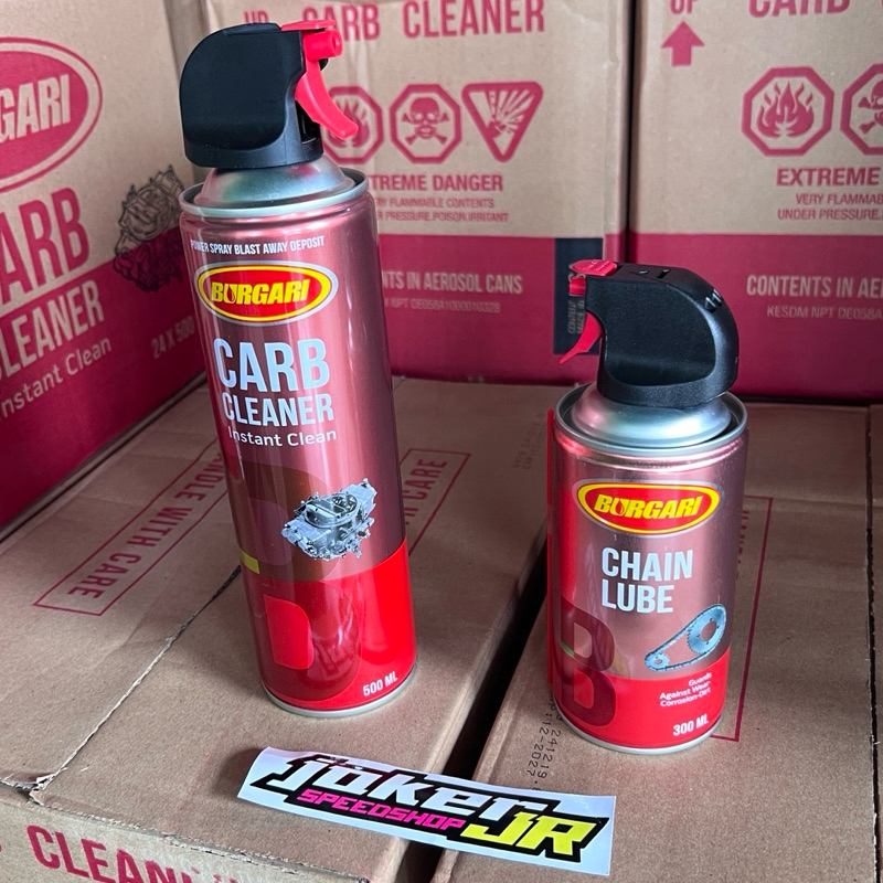Jual CARBU CLEANER BURGARI CHAIN LUBE BURGARI KARBU CLEANER PELUMAS ...