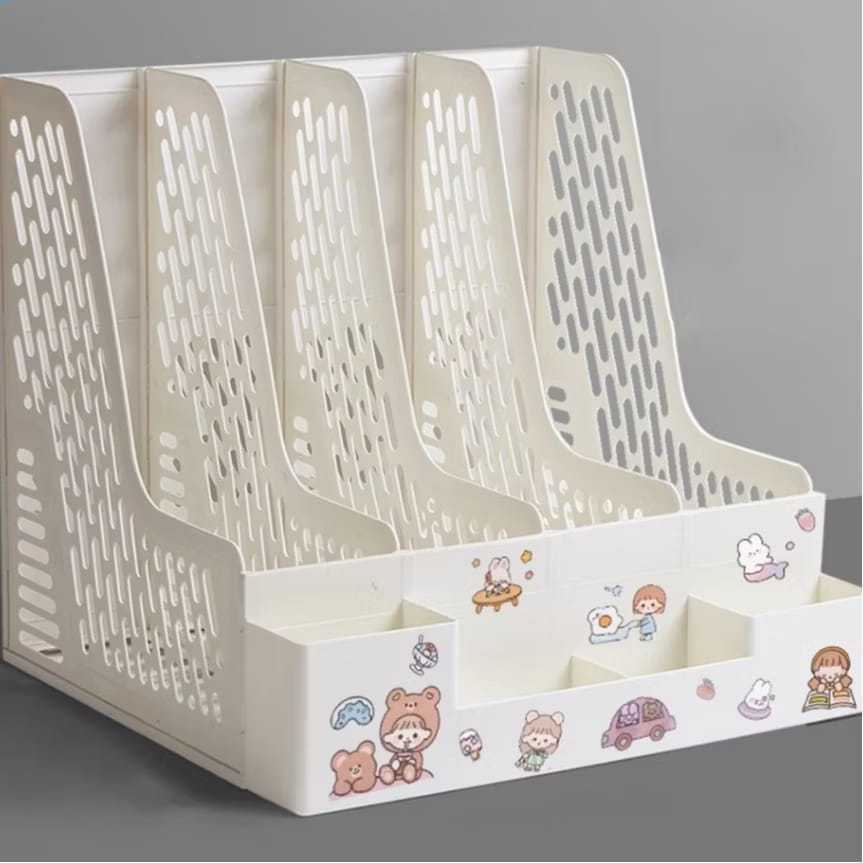 Jual VIVANIA - Rak Buku Minimalis Aesthetic Tempat Pena + Sticker /Rak ...
