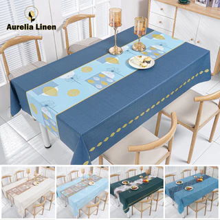 Taplak Meja Makan PVC Waterproof β Motif Embossed, Pilihan Ukuran Lengkap untuk Semua Meja B
