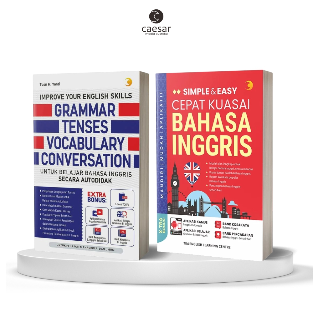 Jual Paket Bundling 2 Buku Otodidak Belajar Bahasa Inggris - Caesar