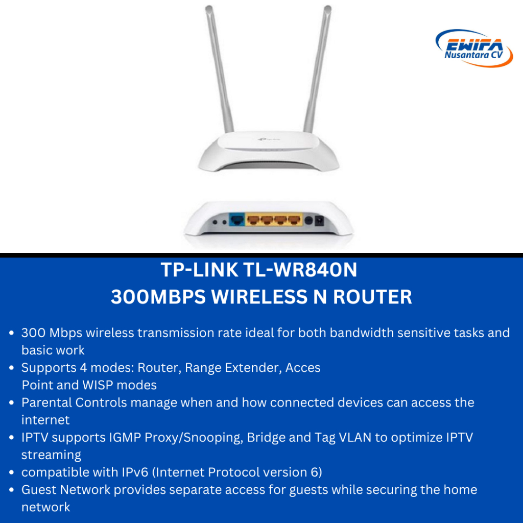 Jual TP-LINK TL-WR840N 300Mbps Wireless N Router 840N | Shopee Indonesia