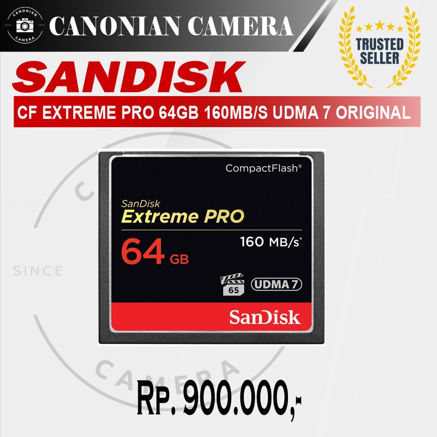 SanDisk Extreme Pro Compact Flash 128GB Card – VPG-65 UDMA 7 – Refurbished