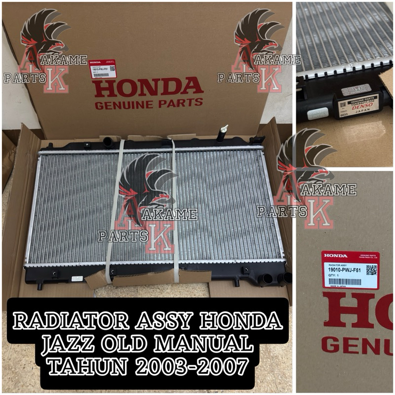 Jual RADIATOR ASSY HONDA JAZZ OLD MANUAL TAHUN 2004-2007 MERK DENSO ...
