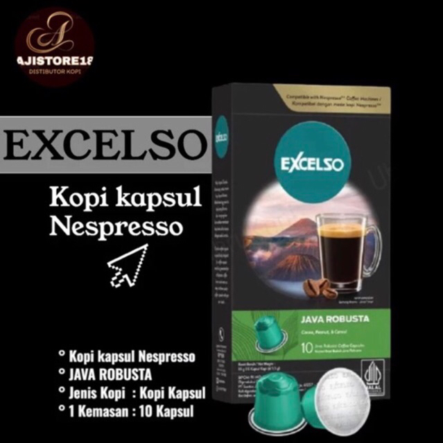 Jual Kopi kapsul Excelso Nespresso JAVA ROBUSTA | Shopee Indonesia