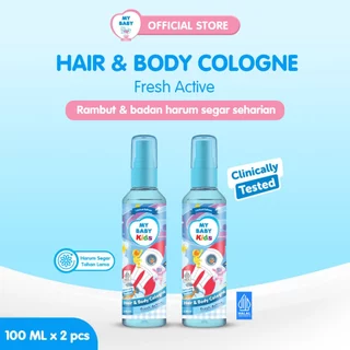 MY BABY Kids 2in1 Hair & Body Cologne [100 mL / 2 pcs] - Parfum Minyak Wangi untuk Badan dan Rambut Anak - Exp: 02.2026