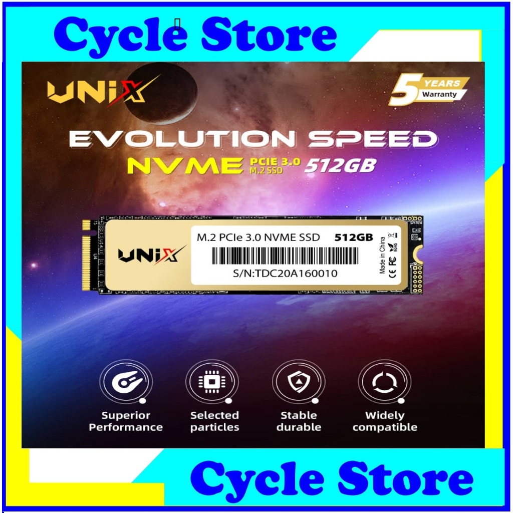 Jual SSD M2 NVME / M.2 NVME/ M2NVME 512 GB UNIX RESMI (GARANSI 5 TAHUN ...