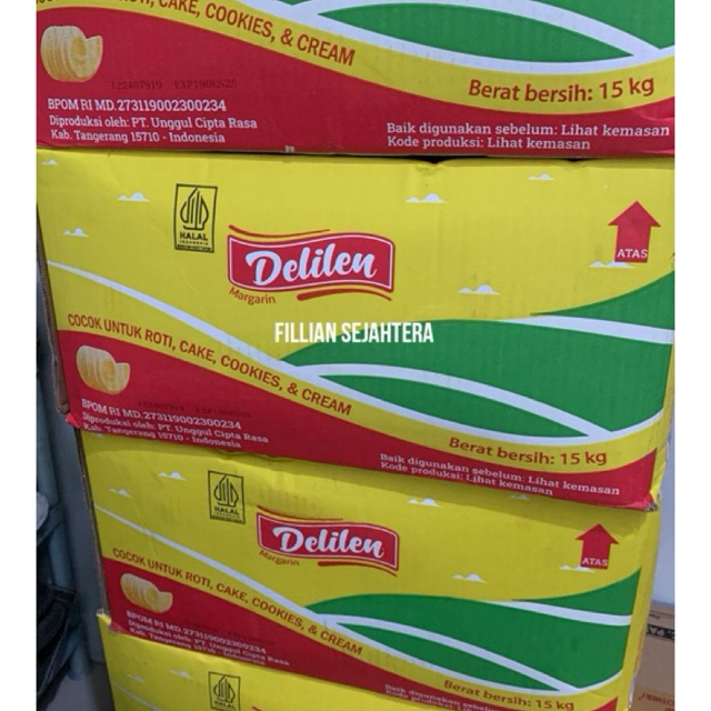 Jual Margarin DELILEN 15 KG / Mentega Aroma Susu DELILEN / Butter Milk ...
