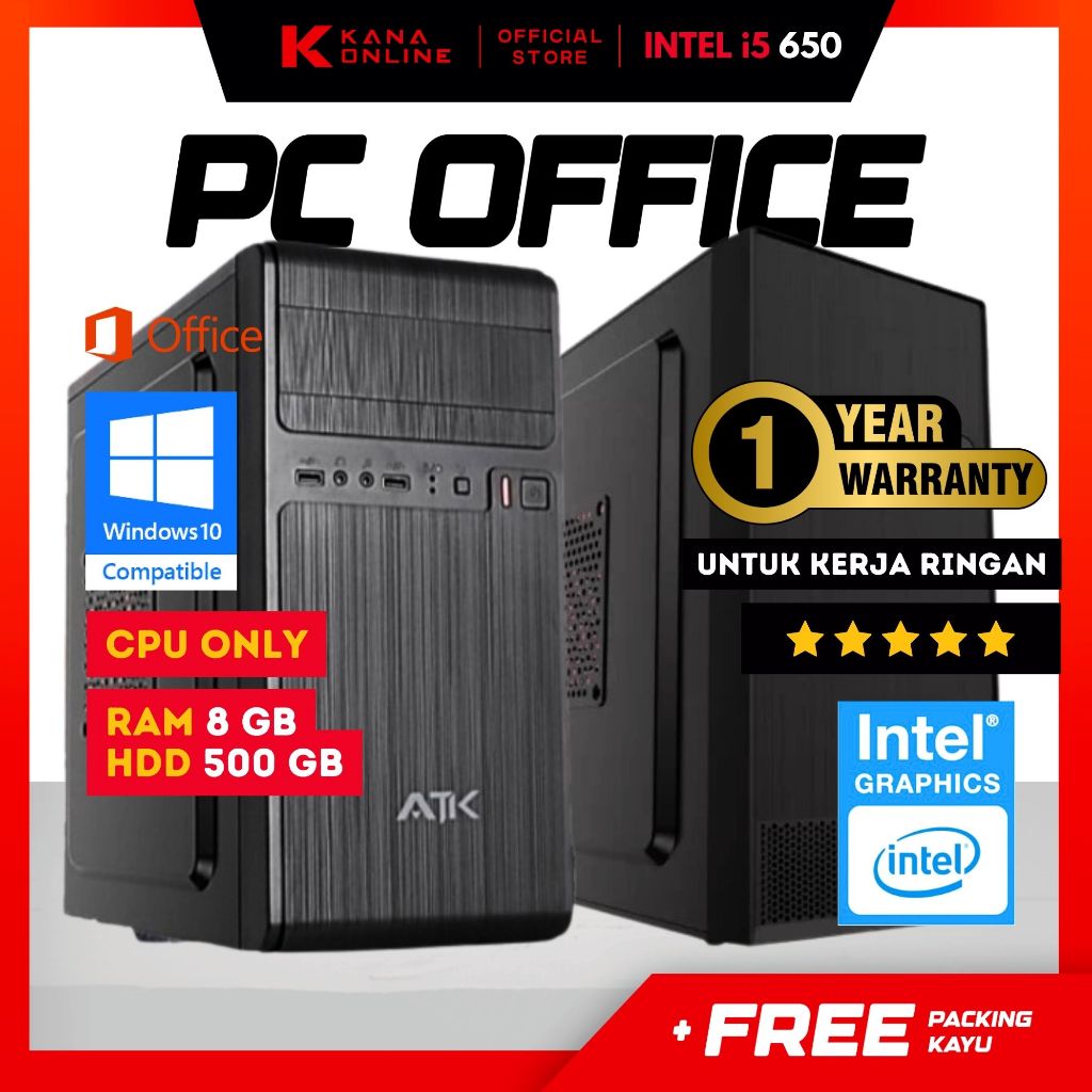 Jual KOMPUTER RAKITAN MURAH INTEL I5 / RAM 8GB / HDD 500GB | Shopee ...