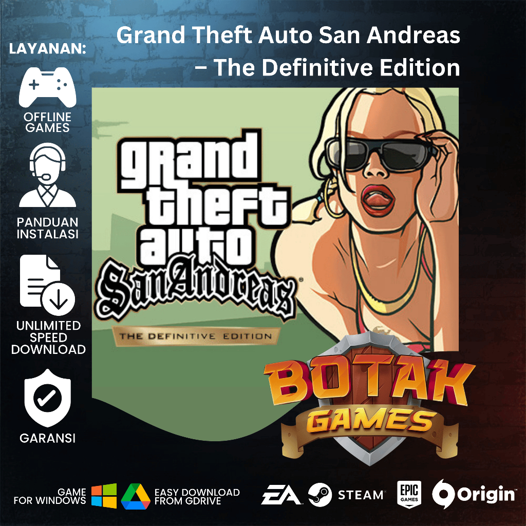 Jual GTA San Andreas The Definitive Edition PC Google Drive