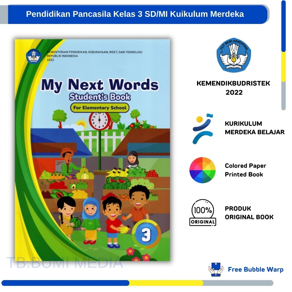 Jual Buku Bahasa Inggris "My Next Words" SD MI kelas 3 Kurkulum Merdeka ...
