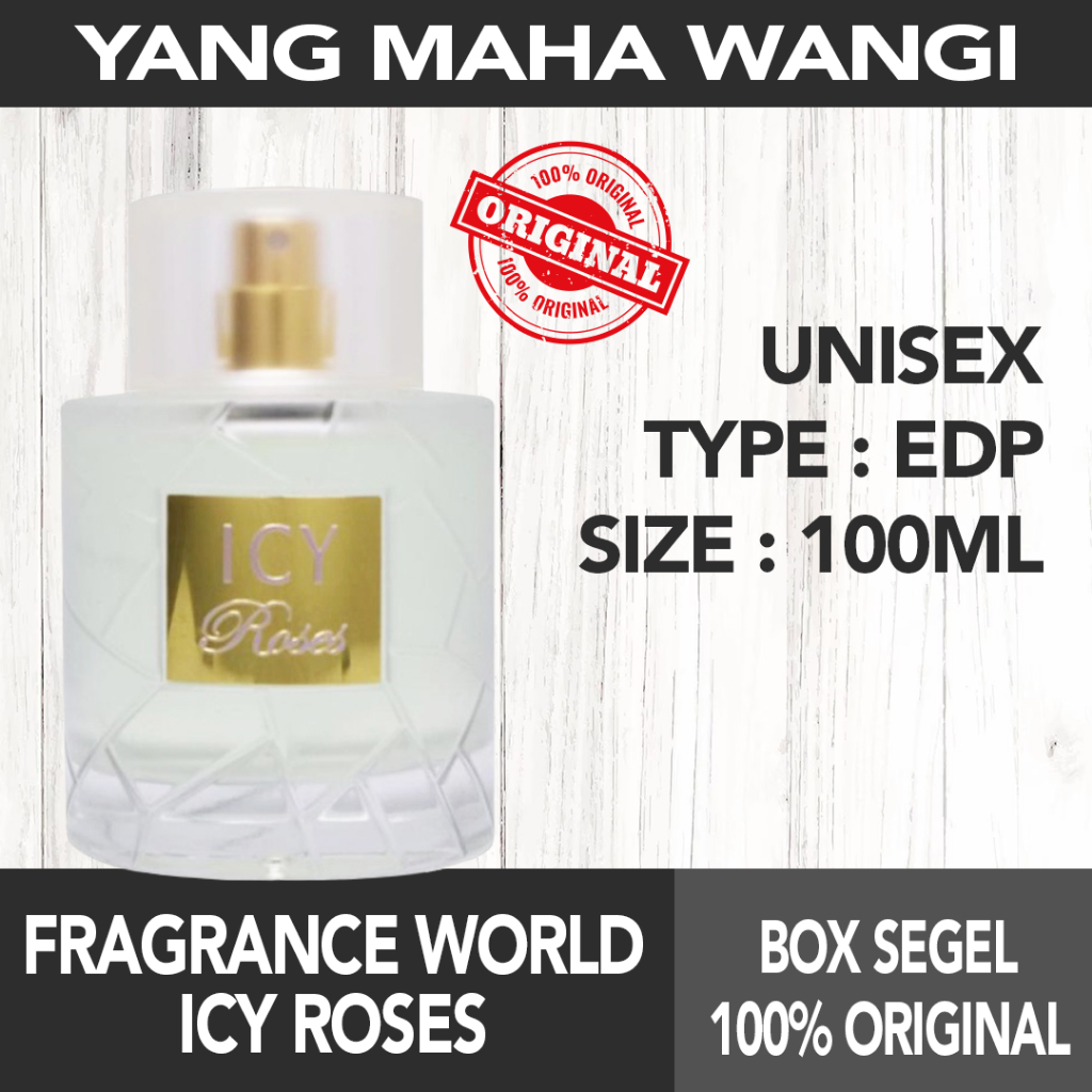Jual PARFUM ORIGINAL FRAGRANCE WORLD ICY ROSES FOR UNISEX EDP 100ML ...