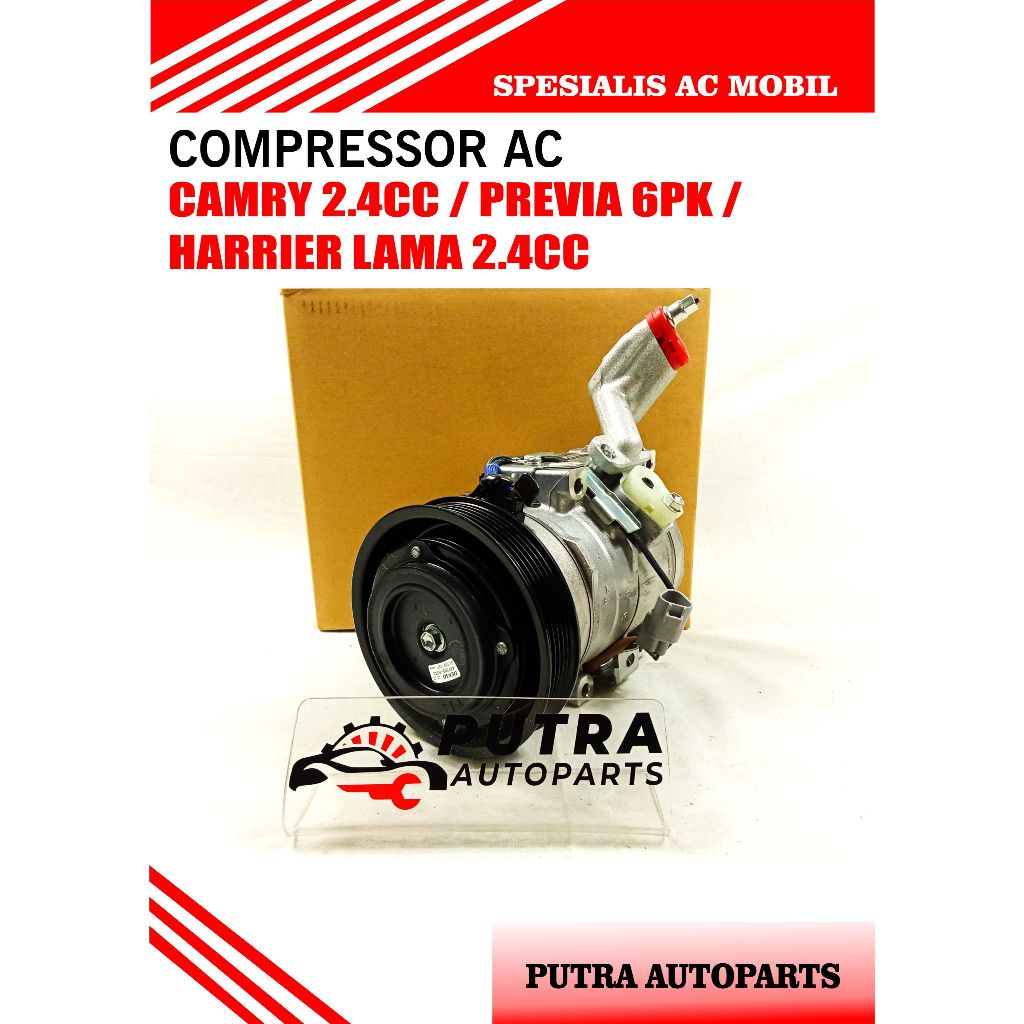 Jual COMPRESSOR AC MOBIL CAMRY 2.4CC / HARRIER LAMA 2.4CC / PREVIA 6PK ...