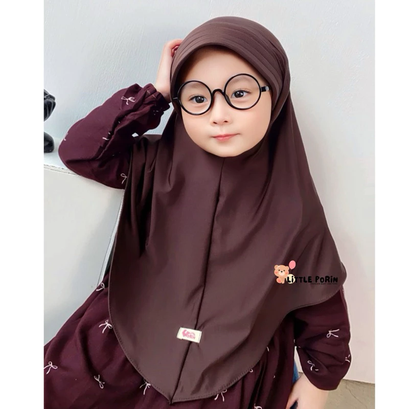 Setelan gamis anak perempuan syakila set hijab bergo murah