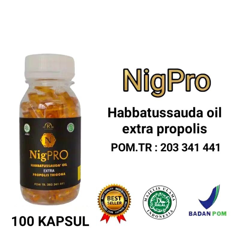 Jual NIGPRO HABBATUSSAUDA OIL Extra Propolis Trigona 100 Kapsul ...