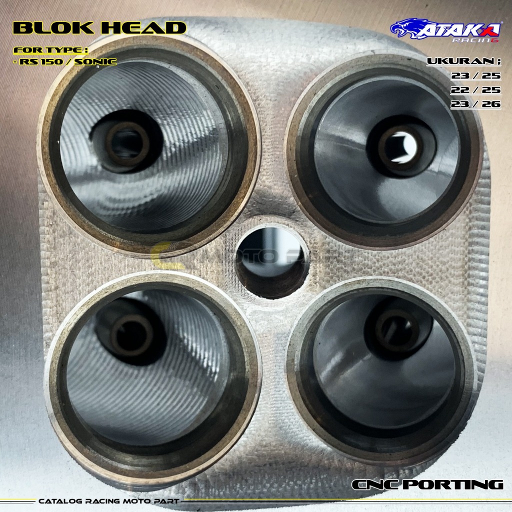 Jual ATAKA RACING Super Head Sonic Bearing Porting CNC K56 CB150R LED ...