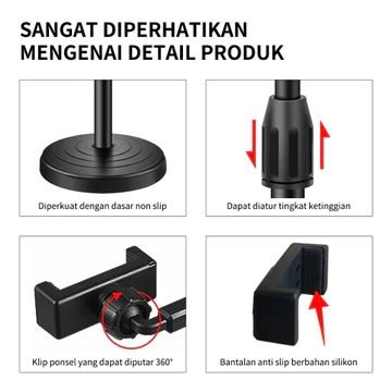 Ring Light 16 Cm Tripod Free 2 Holder Hp Ring Light Tripod Mini Live Streaming LED Make Up Vlog
