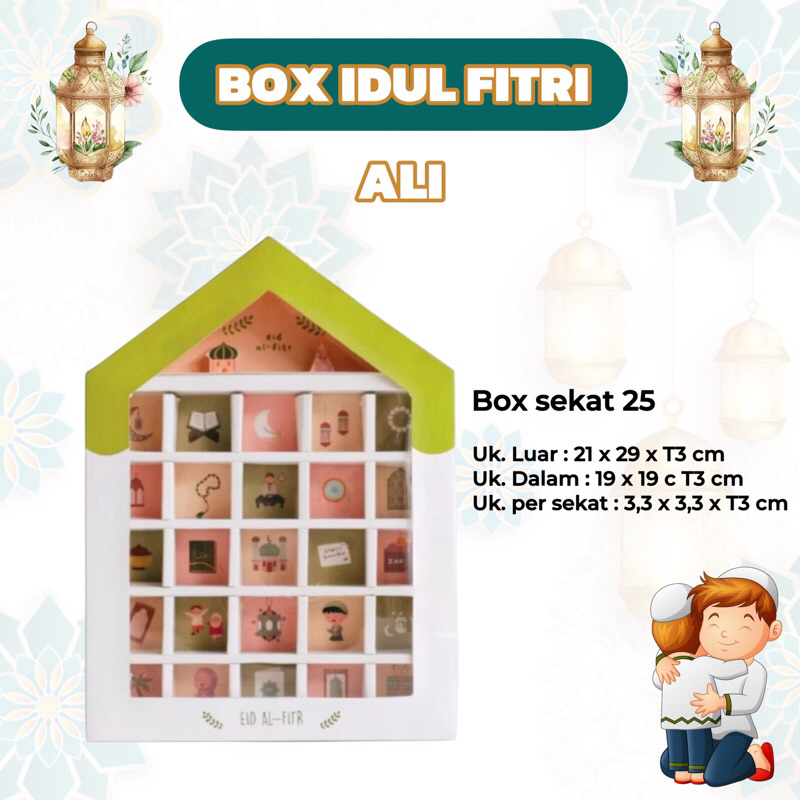 Jual ALI | Box Sekat 25 Idul Fitri Kotak Gift Packaging Kue Kering ...