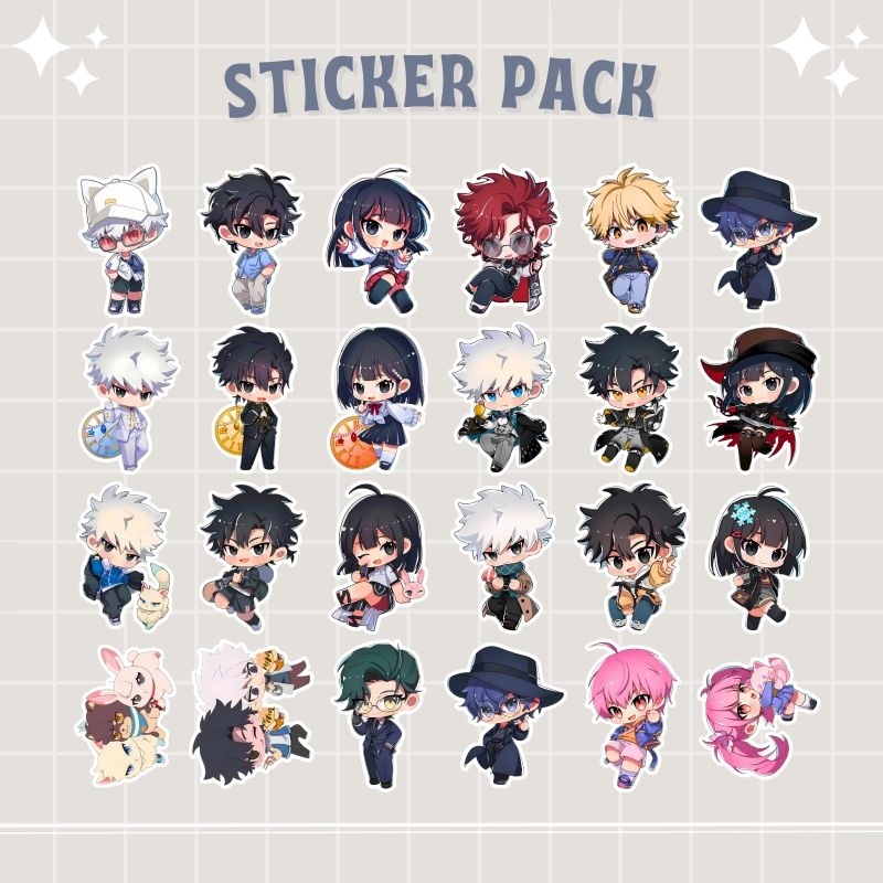 Jual 24PCS STICKER PACK ANIME LINK CLICK SHIGUANG DAILIREN CHIBI ...