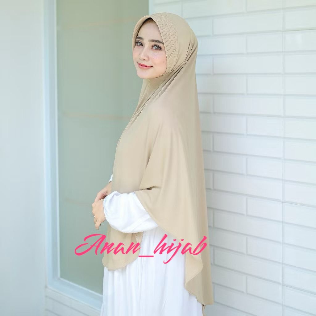 HIJAB JILBAB KERUDUNG BERGO OVAL PET ANTEM KHIMAR JERSEY JUMBO SIZE XL