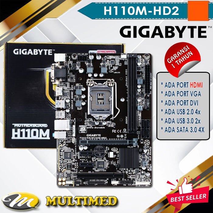 Jual Mainboard Motherboard Mobo H110M Socket LGA 1151 DDR4 Ori