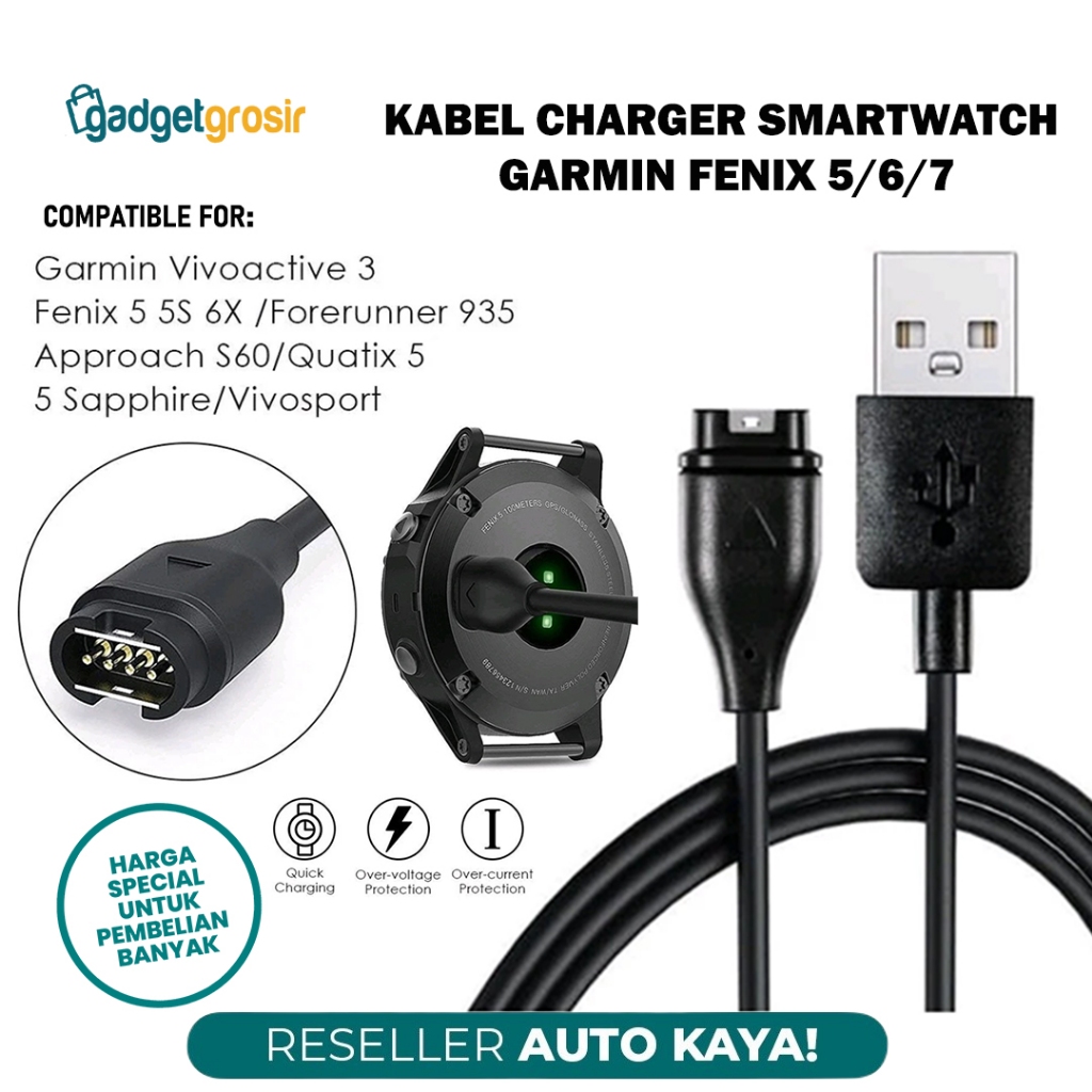 Jual Kabel Charger Magnetic Replacement For Smartwatch Garmin
